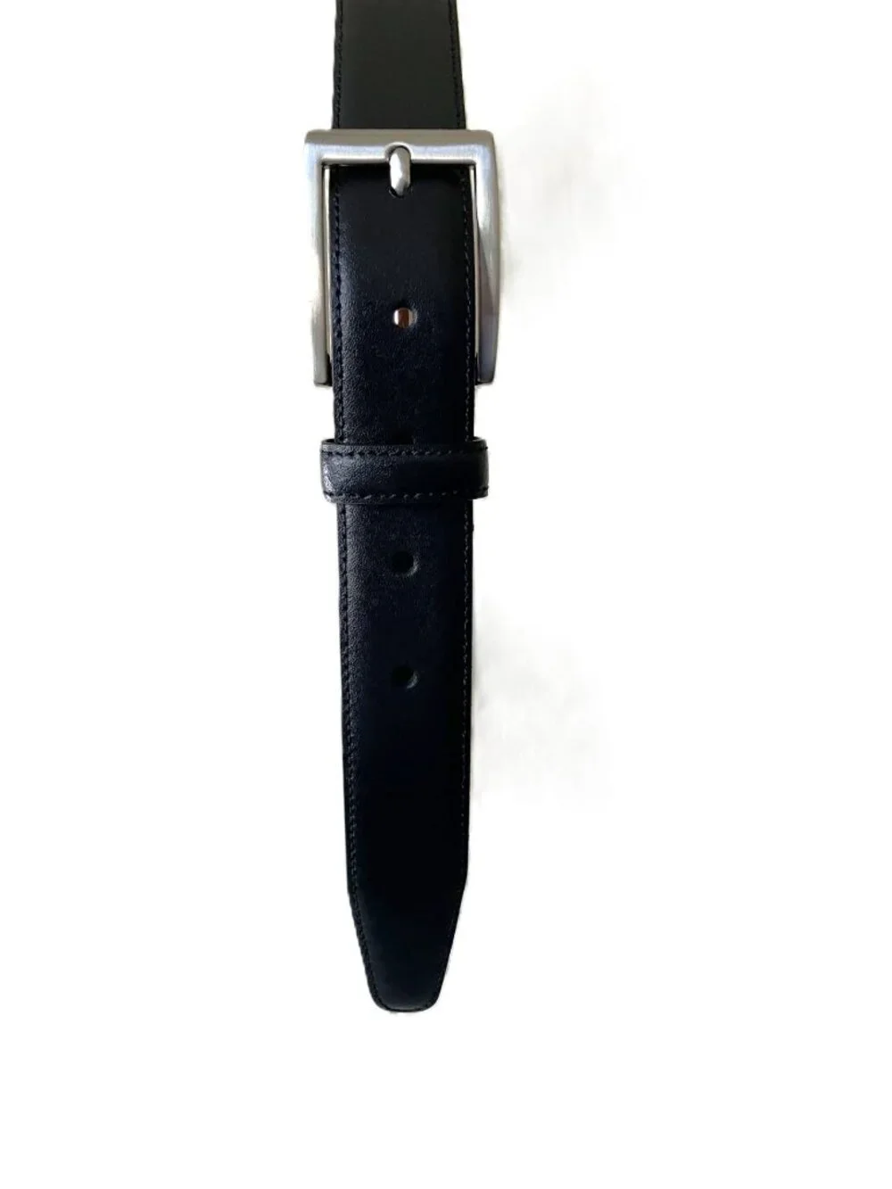 Brooks Brothers Men’s Black Leather Dress Belt Size 36 Silver Buckle USA Made